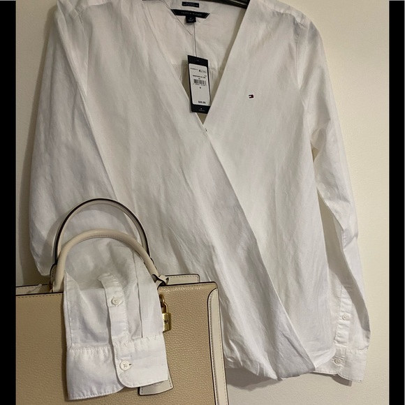 Tommy Hilfiger White Cotton Blouse - Picture 1 of 6